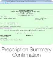 Prescription Summary Confirmation Screen - Description Goes Here